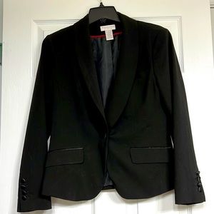 Black tuxedo style women’s evening jacket